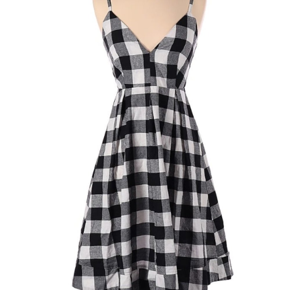 Alythea 100% Checkered Cotton Dress - Small